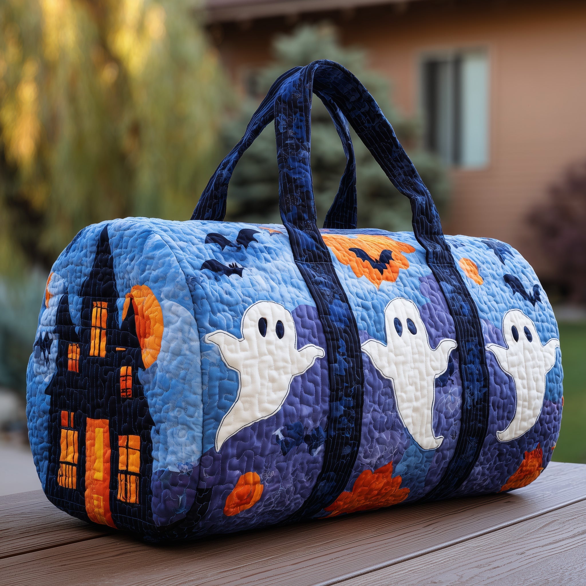 Little Ghost Quilted Duffle Bag Women's Workout Duffel Bags Mother's Day Gifts From Husband