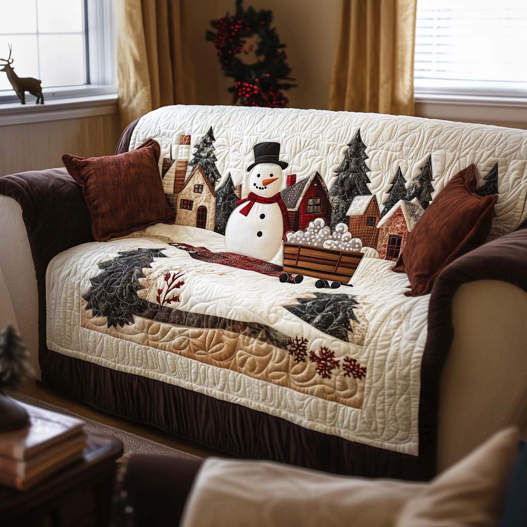 Little Town Quilted Sofa Cover Christmas Decor Ideas For Christmas Family Gifts