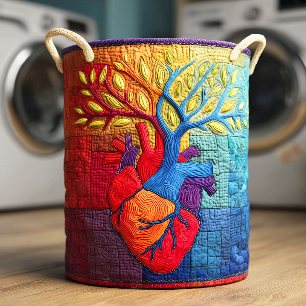 Living Heart Tree Quilted Laundry Basket Unique Laundry Basket Tree Of Life Gift Items