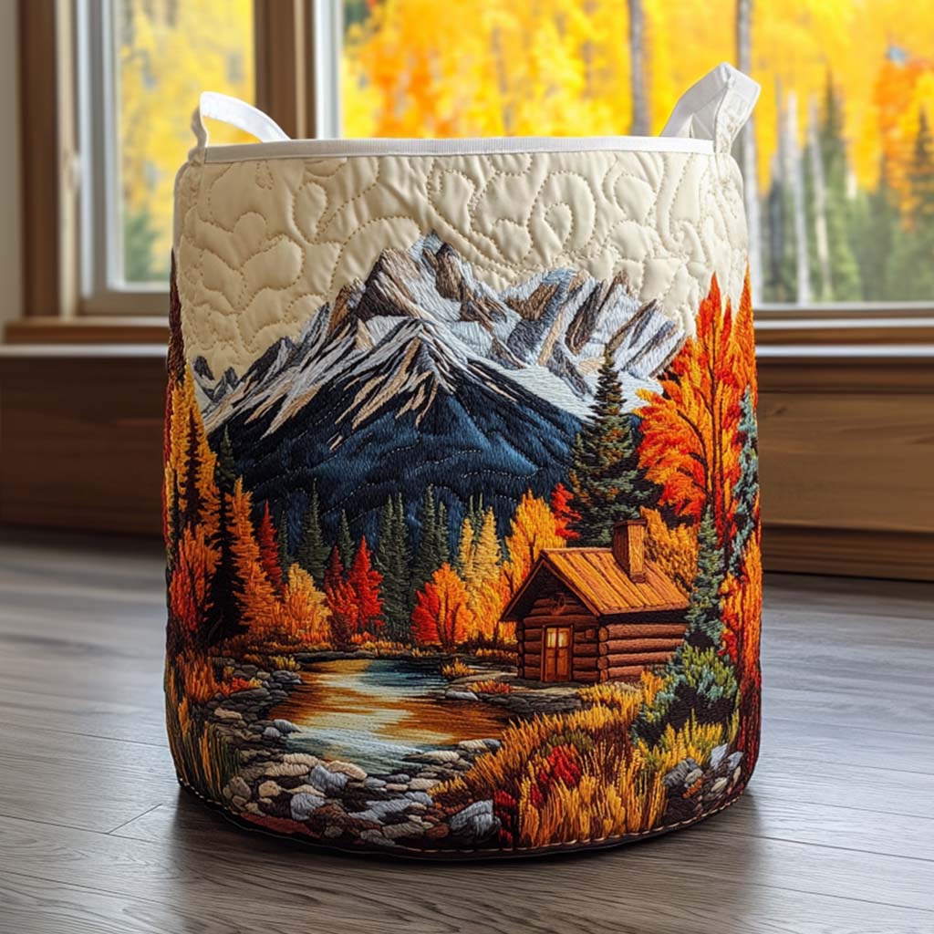 Lodge Living Quilted Laundry Basket Rustic Laundry Basket Special Birthday Gifts For Dad