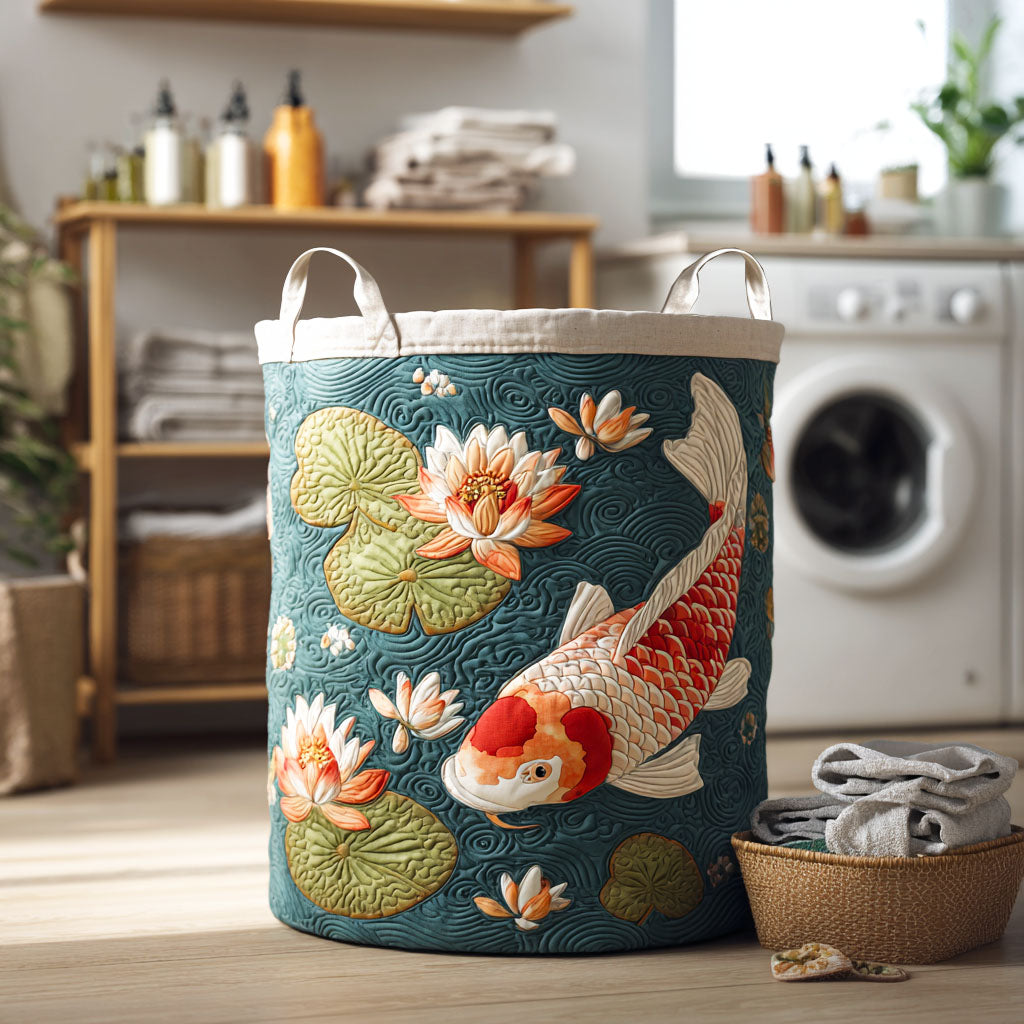 Lotus Dream Quilted Laundry Basket Dirty Clothes Hampers Best Father's Day Gifts For Dad