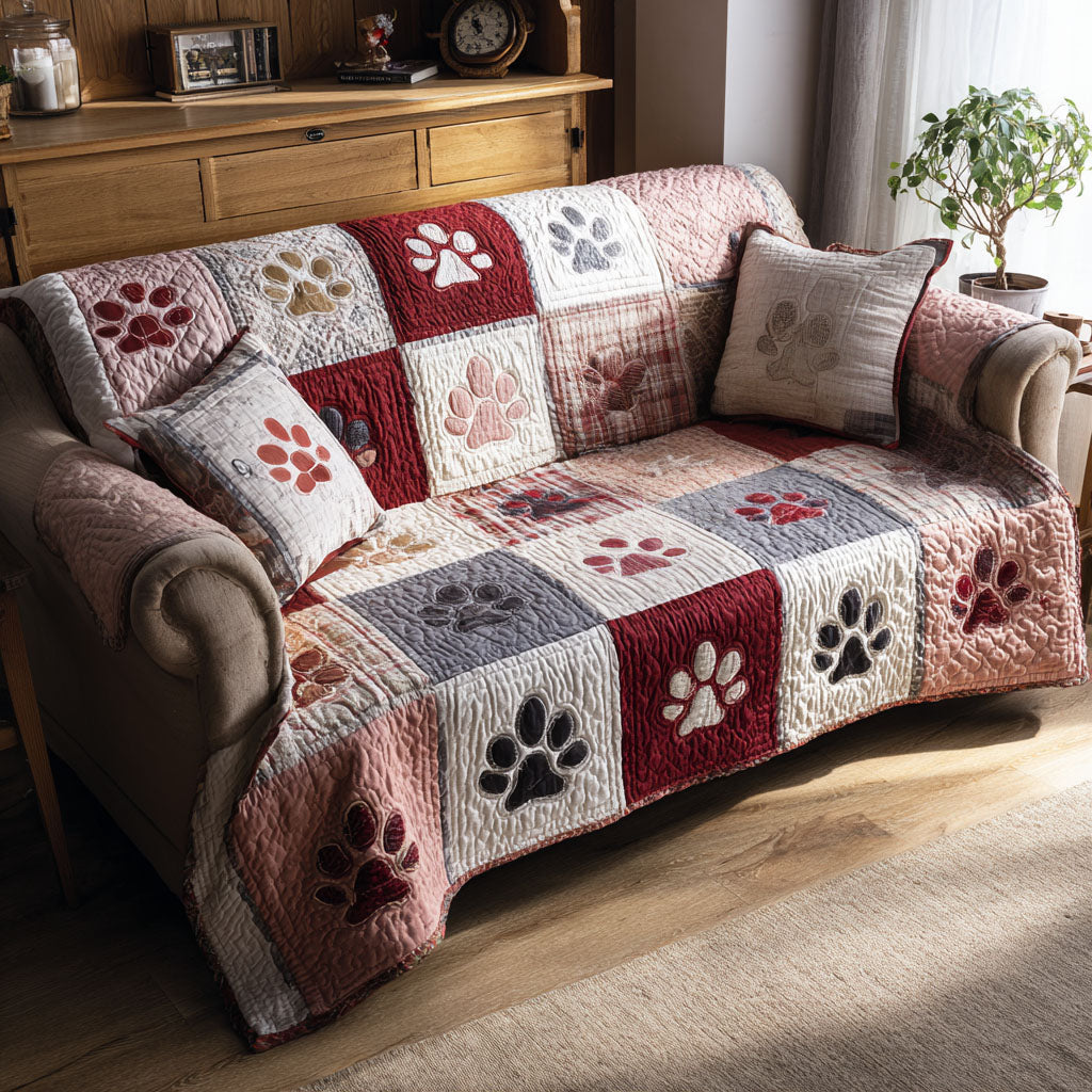 Lovable Paws Quilted Sofa Cover Best Slip Covers For Furniture Best Presents For Dog