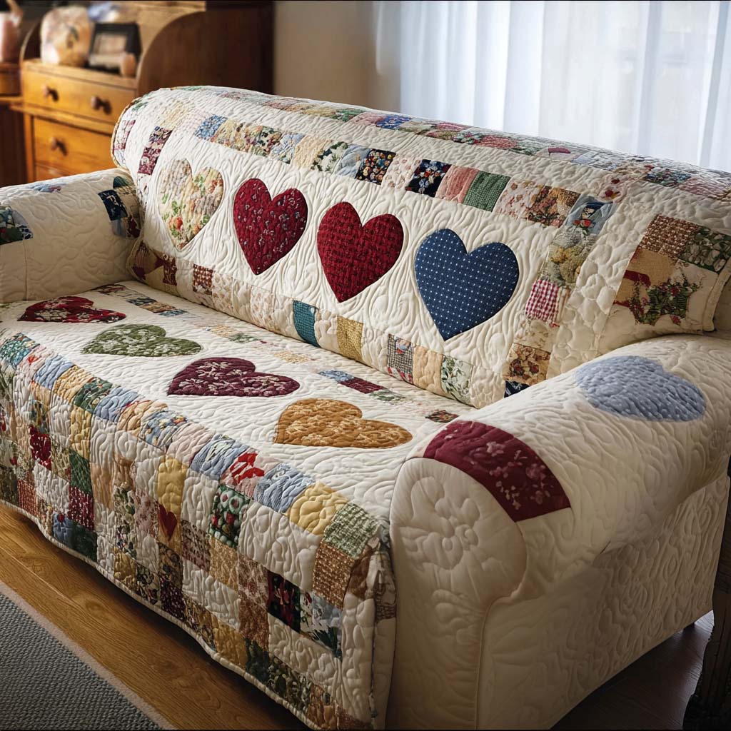 Lovely Pattern Quilted Sofa Cover Best Sofa Covers Valentines Gifts For Her