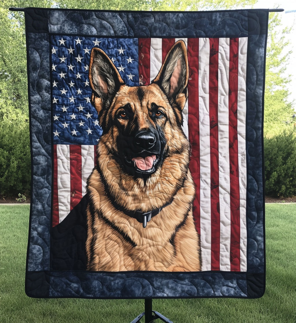 Loyal Patriot Quilted Blanket Bed Room Decoration Unique Dog Gifts