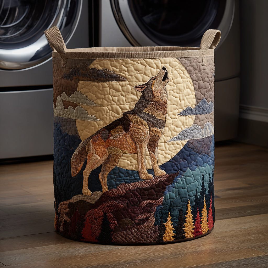 Lunar Wolf Quilted Laundry Basket Laundry Room Ideas Best Wolf Gifts For Dad