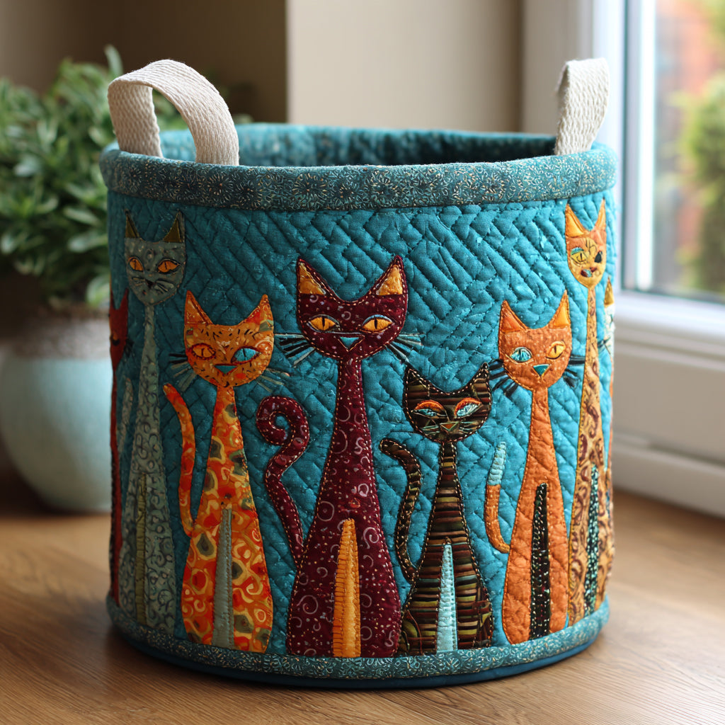 Magic Cats Quilted Laundry Basket Laundry Decor Ideas Best Housewarming Presents