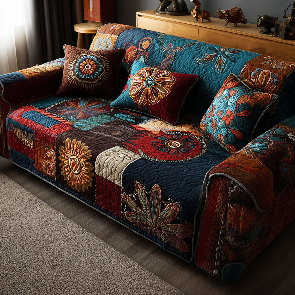 Magic Horizon Quilted Sofa Cover Couch Cushion Covers Gifts For Hippie Friends