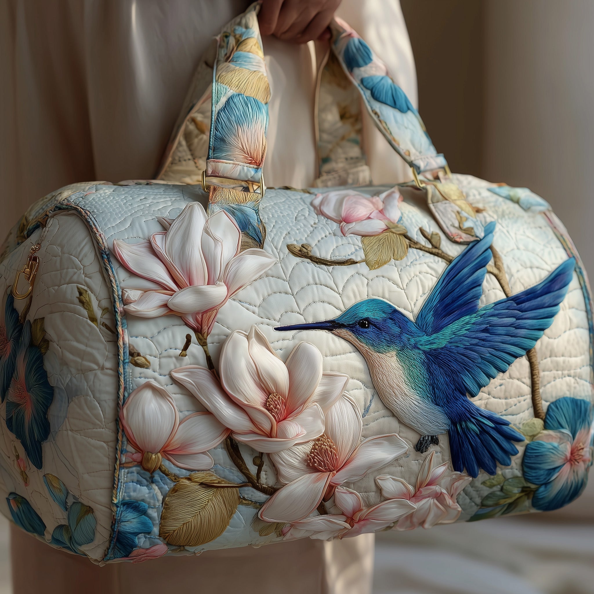 Magnolia Flight Quilted Duffle Bag Duffel Bag Large Travel Best Gifts For Mothers