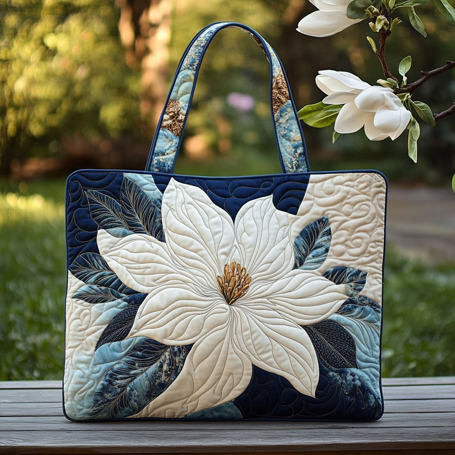 Magnolia Magic Quilted Tote Bag The Best Tote Bag Mum Present
