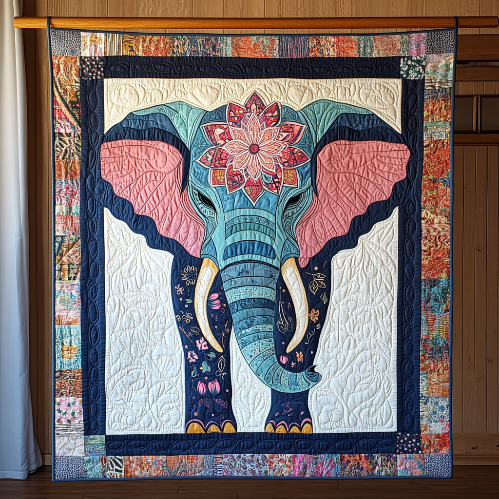Majestic Elephant Quilted Blanket Great Bed Sets Cute Gift For Elephant Lovers