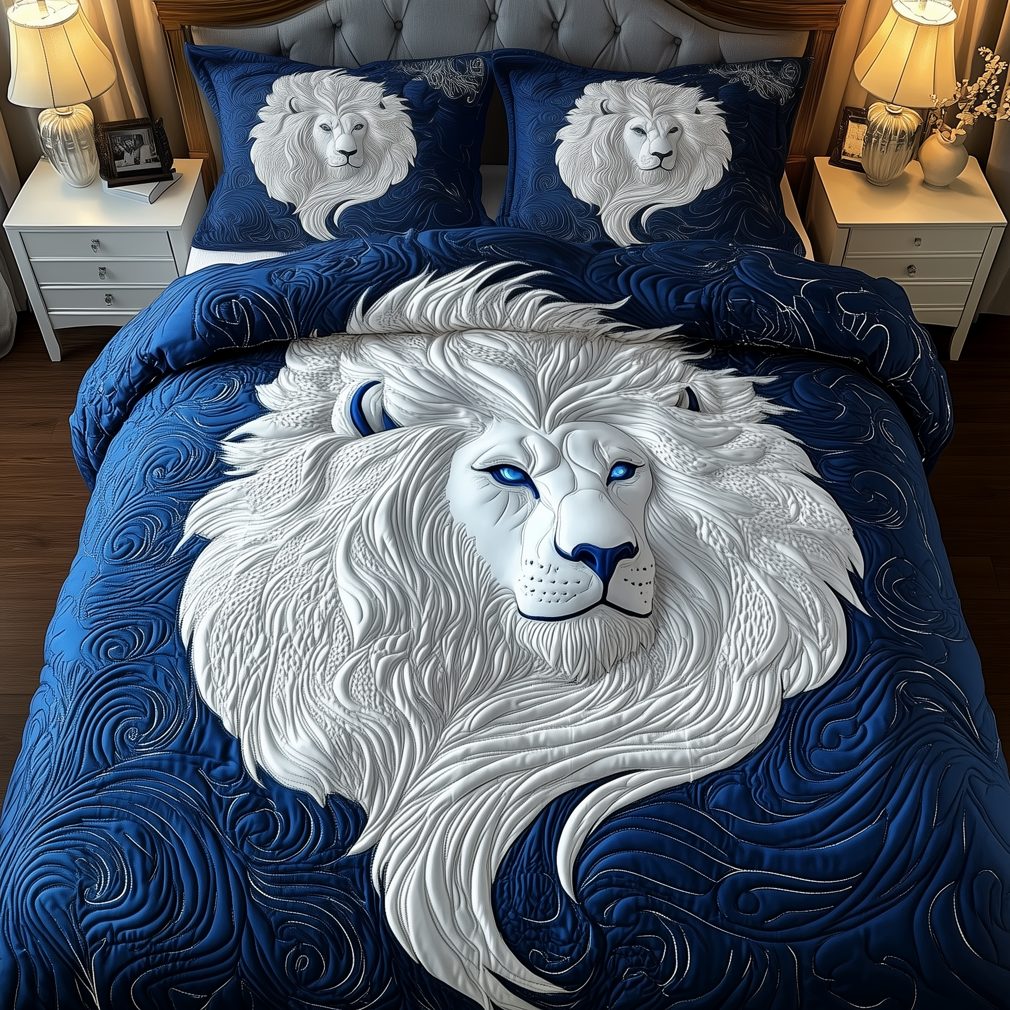 Majestic Lion Quilted Bedding Set Best Bedsheets Great Lion Gifts For Him