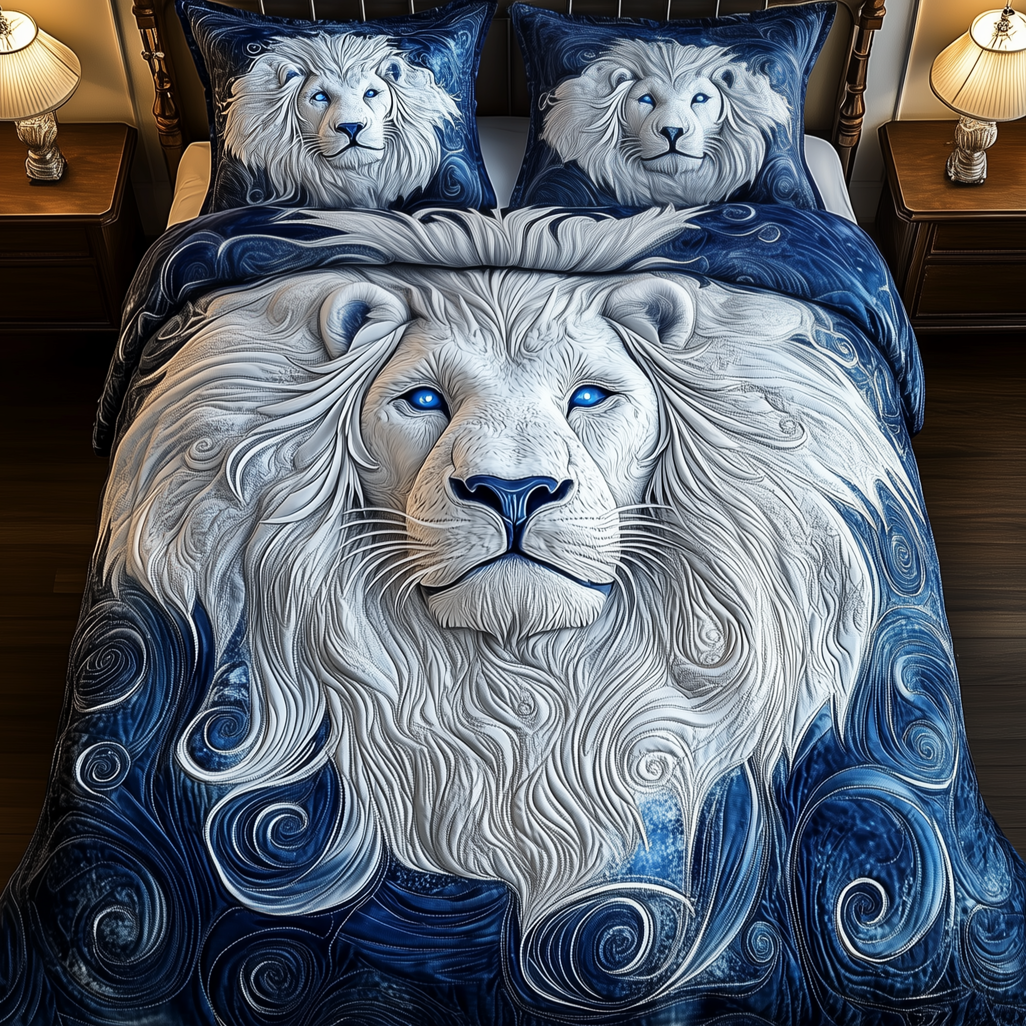 Majestic Lion Quilted Bedding Set Best Sheets Ever Cool Gifts For Lion Lovers