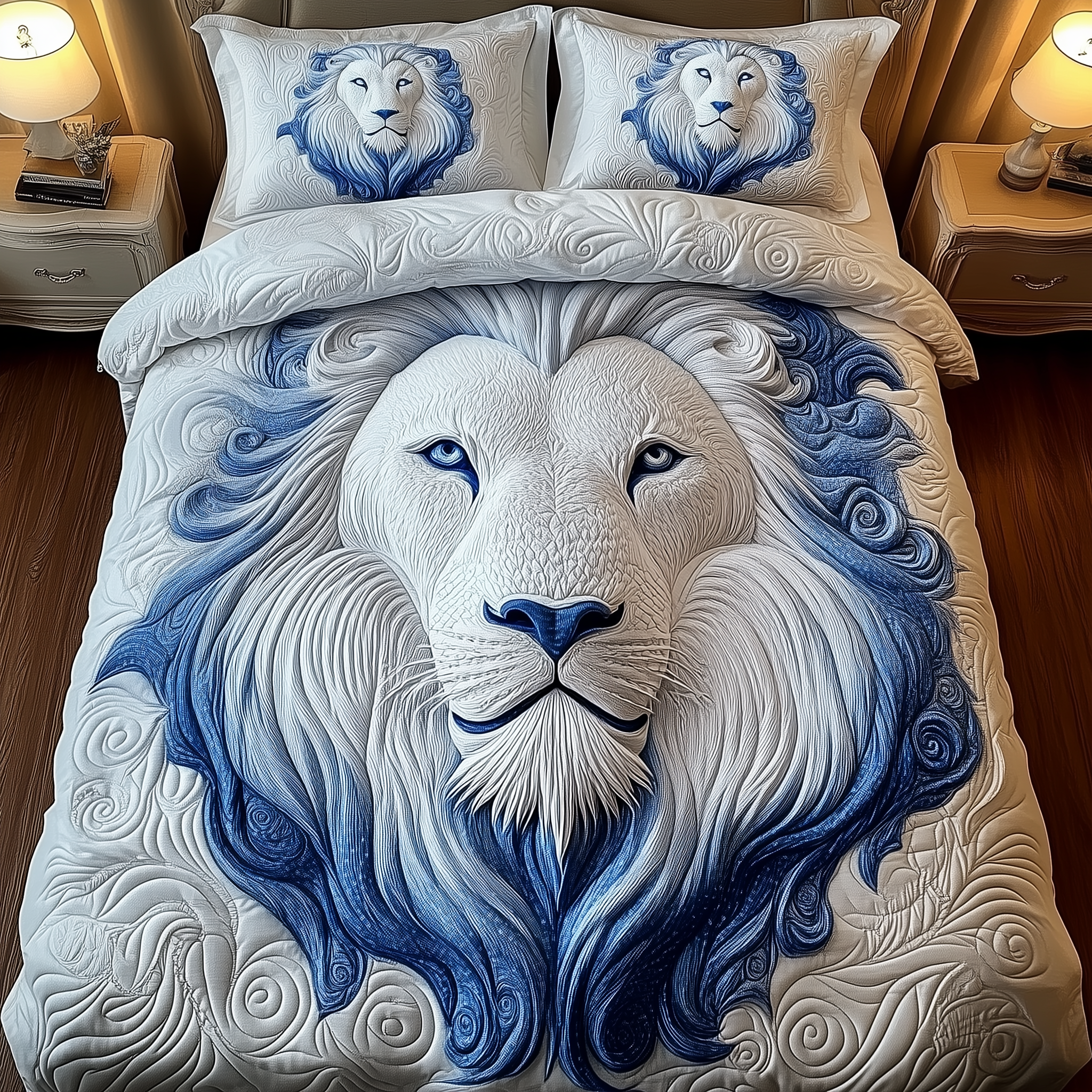 Majestic Lion Quilted Bedding Set Good Sheet Sets Cute Lion Presents