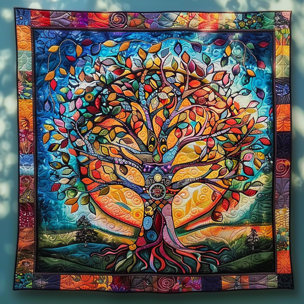 Majestic Oak Quilted Blanket Best Sheets Ever Tree Of Life Christmas Gifts