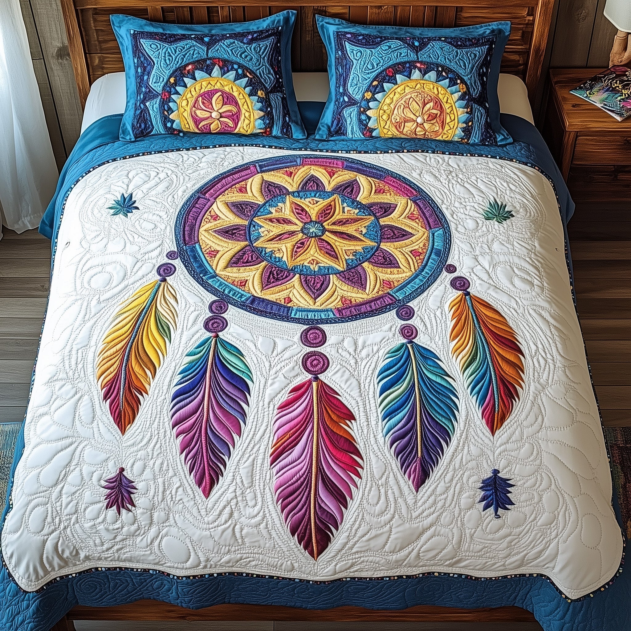 Mandala Dreamcatcher Quilted Bedding Set Nice Bedding Sets Owl Merchandise Items