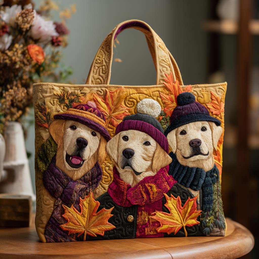 Maple Labrador Trio Quilted Tote Bag Tote Bags For Women Ideas For First Mothers Day