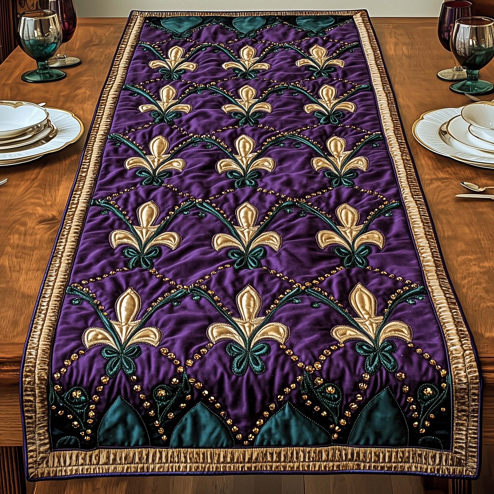 Mardi Gras Quilted Table Runner Holiday Table Runners Mardi Gras Gifts For Men