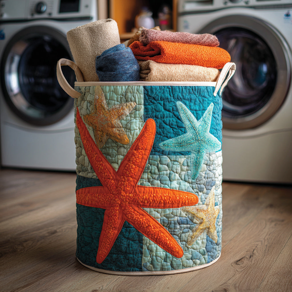 Marine Starburst Quilted Laundry Basket Room Decor Gifts For Your Mom