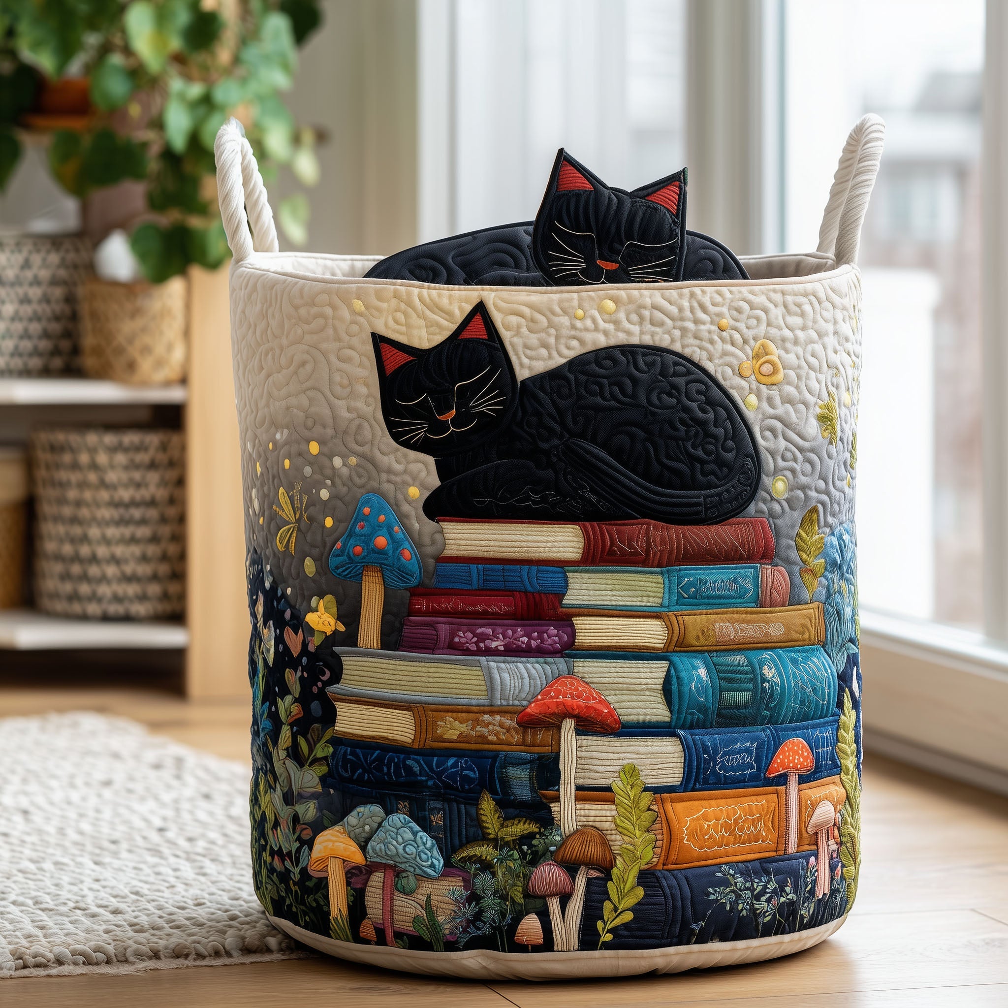 Meadow Companions Quilted Laundry Basket Folding Laundry Hamper Cool Housewarming Presents