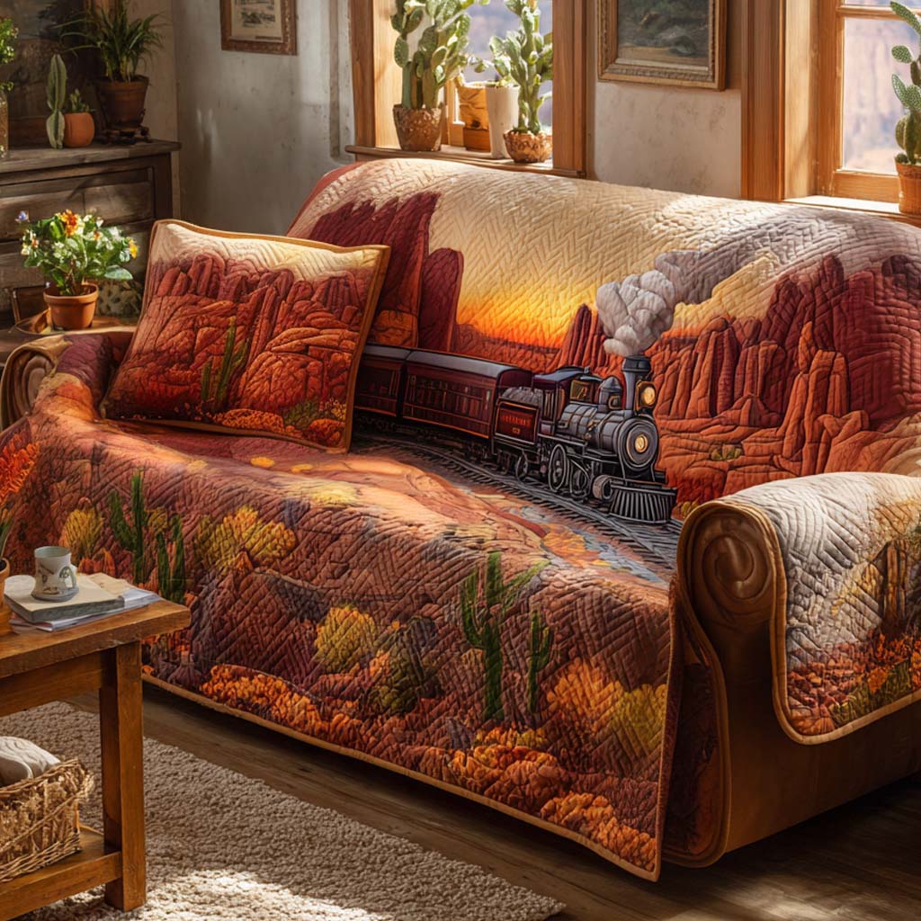 Meadow Dawn Quilted Sofa Cover Cute Sofa Slipcovers Cute Cactus Gifts