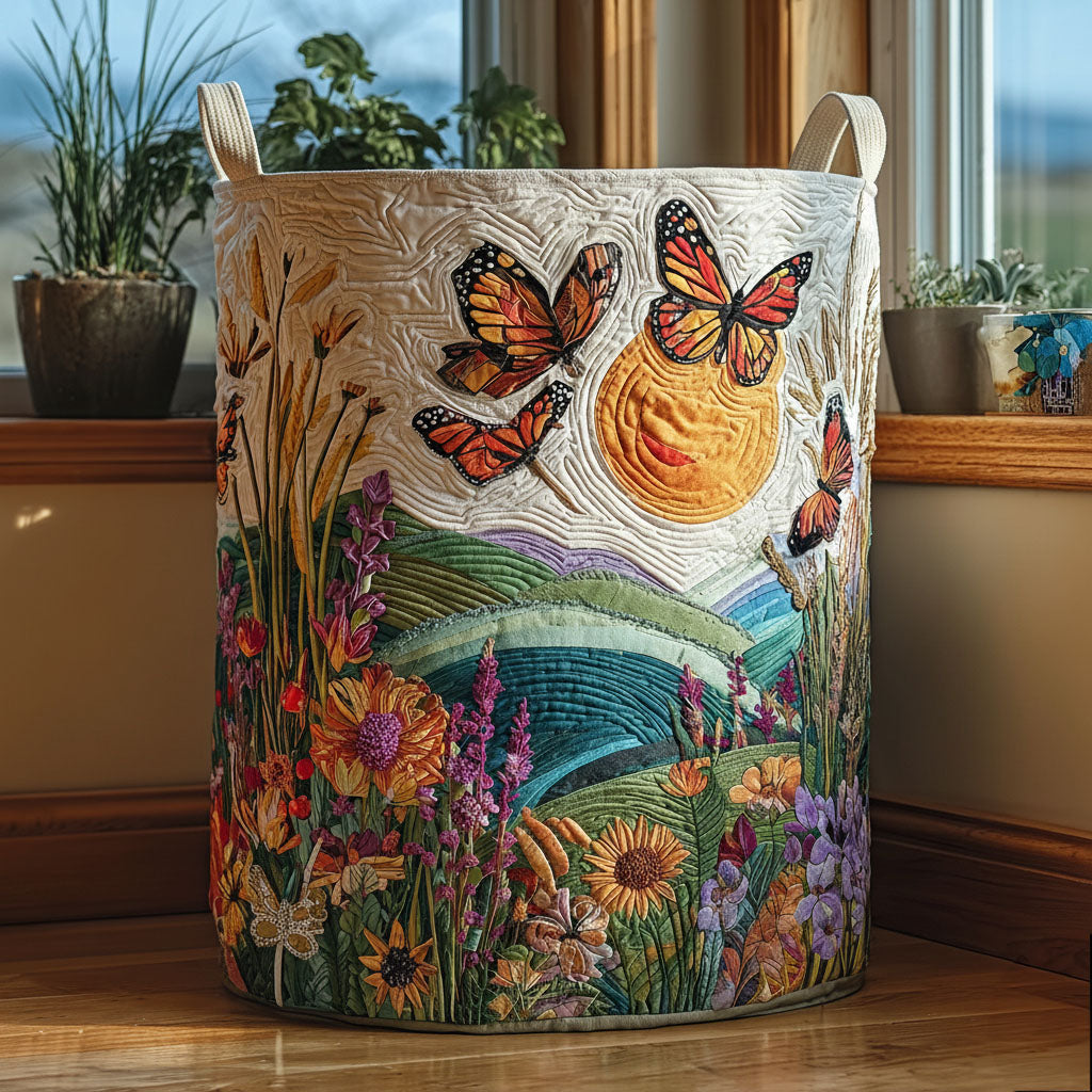 Meadow Flight Quilted Laundry Basket Unique Cool Laundry Basket Gift Ideas For Your Mom