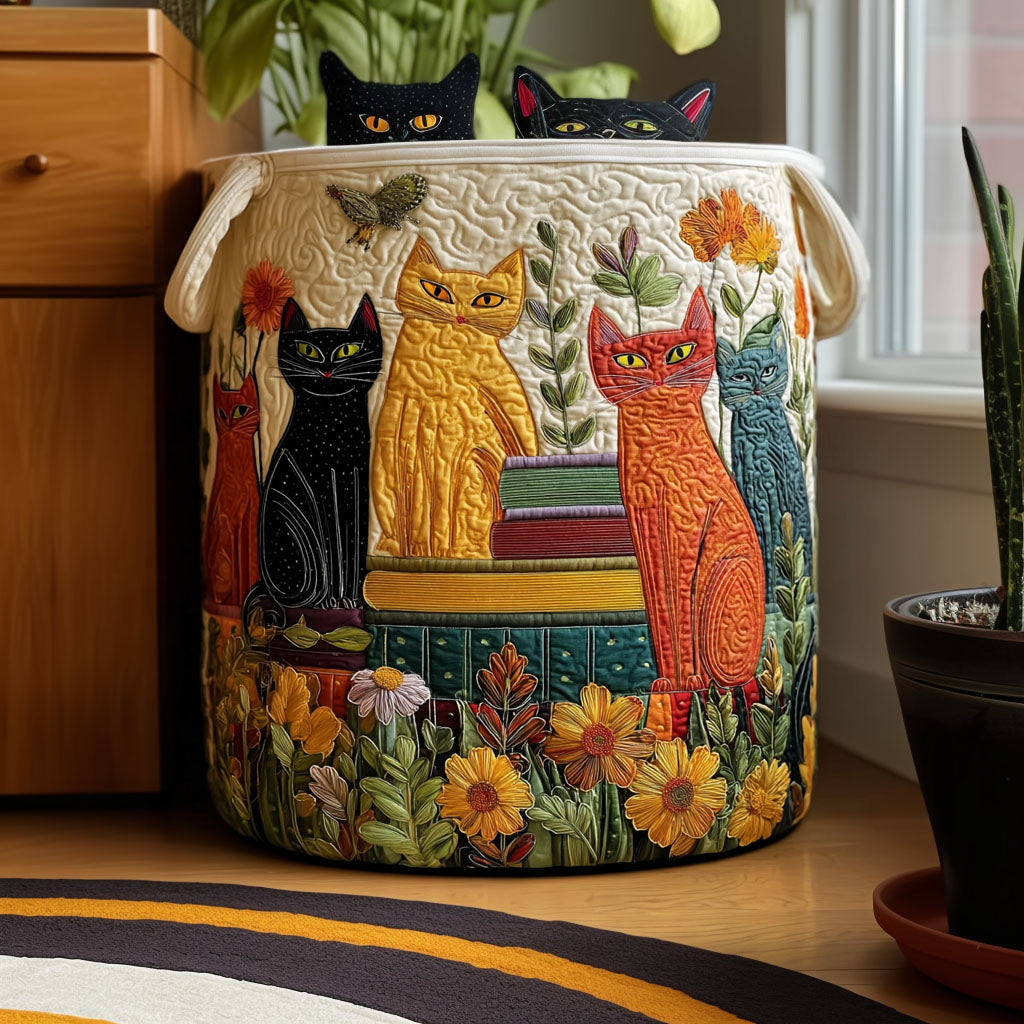 Meadow Friends Quilted Laundry Basket Dirty Clothes Basket New Home Gifts