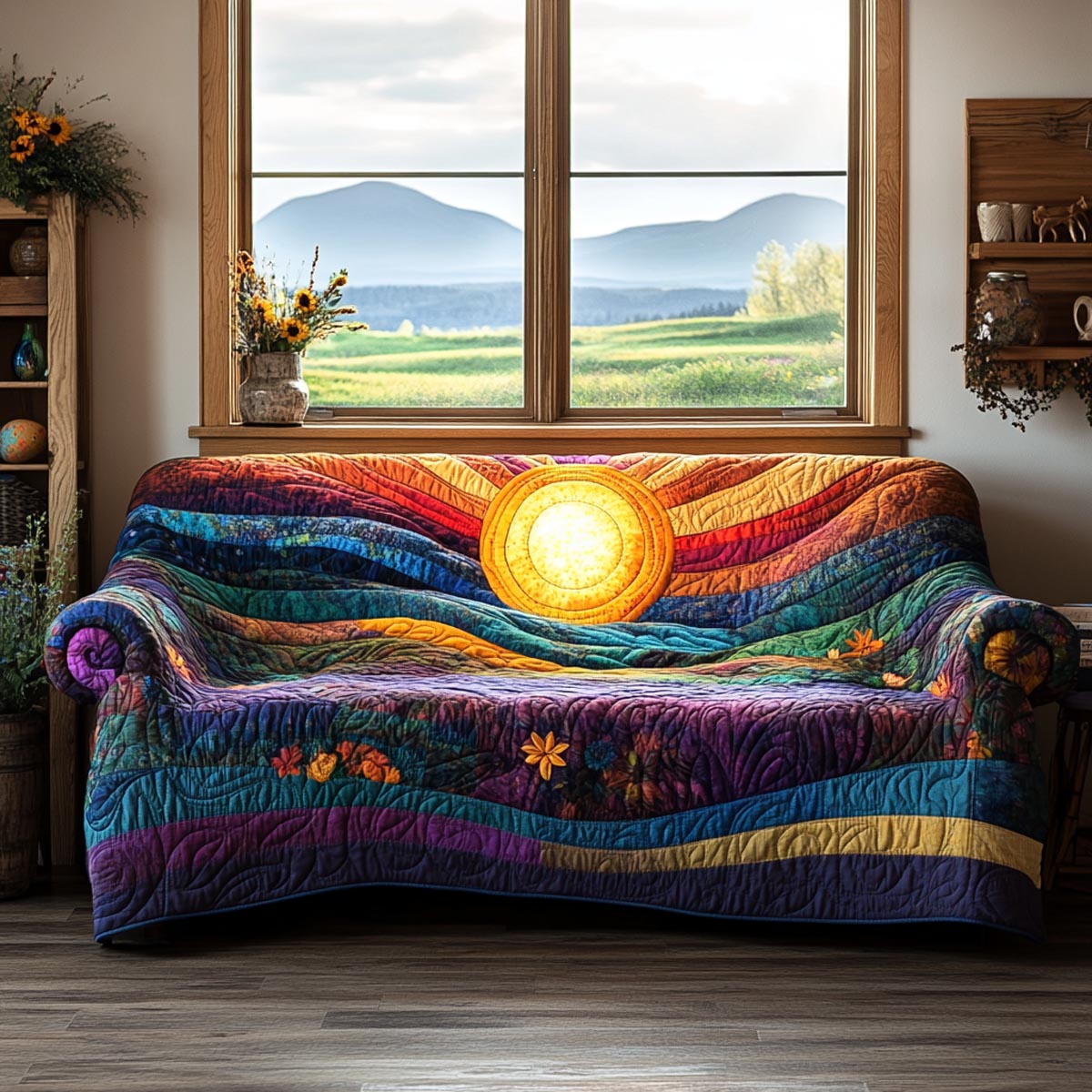 Meadow Glow Quilted Sofa Cover The Best Slipcovers Meaningful Father's Day Gifts