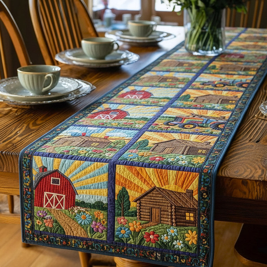 Meadow Homelife Quilted Table Runner Farmhouse Style Table Runners Gift Ideas For My Grandma