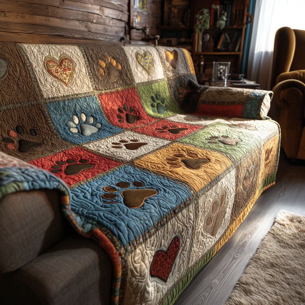 Meadow Paw Quilted Sofa Cover Best Couch Covers Gifts For People With Dogs