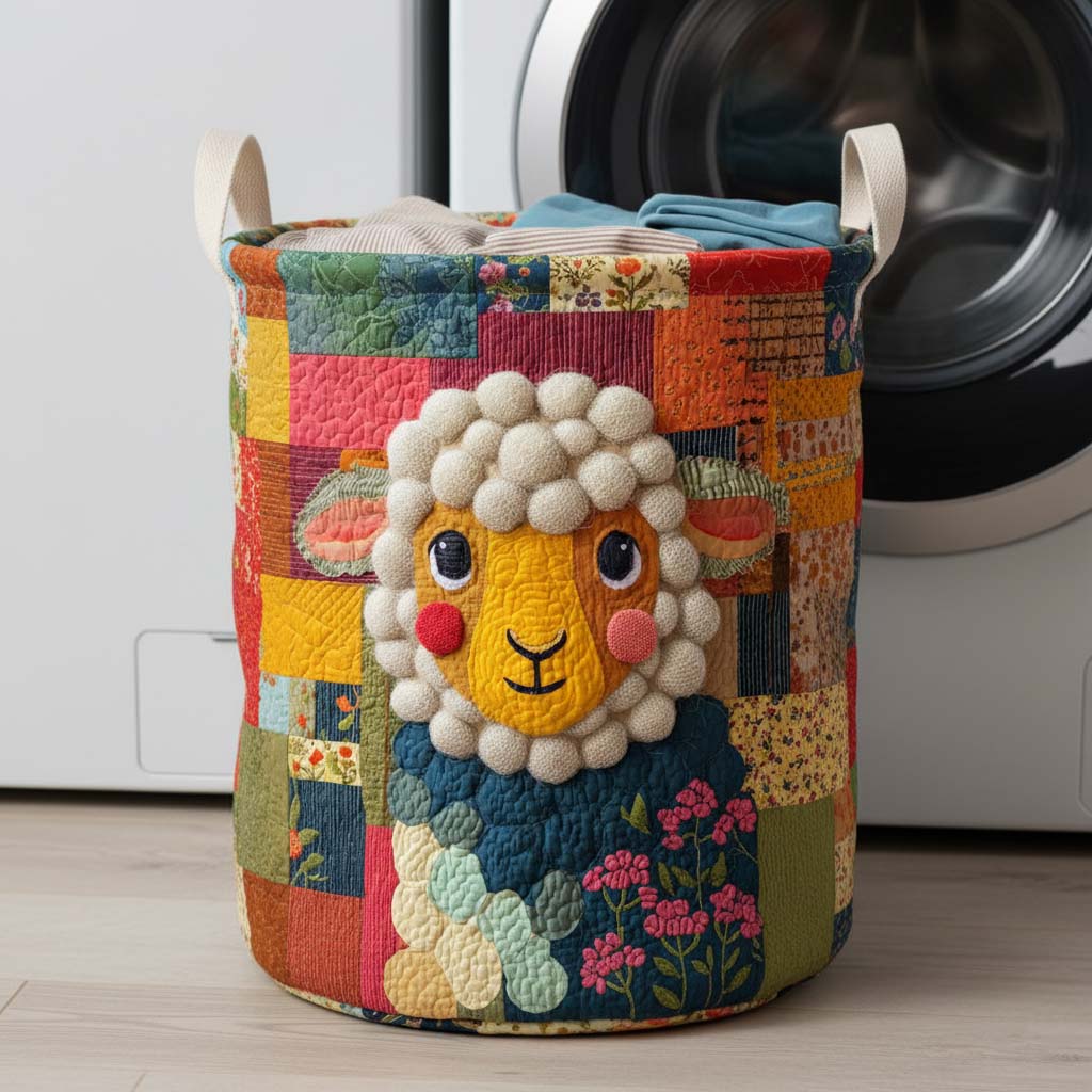 Meadow Sheep Quilted Laundry Basket Good Laundry Baskets Sheep Gifts For Him
