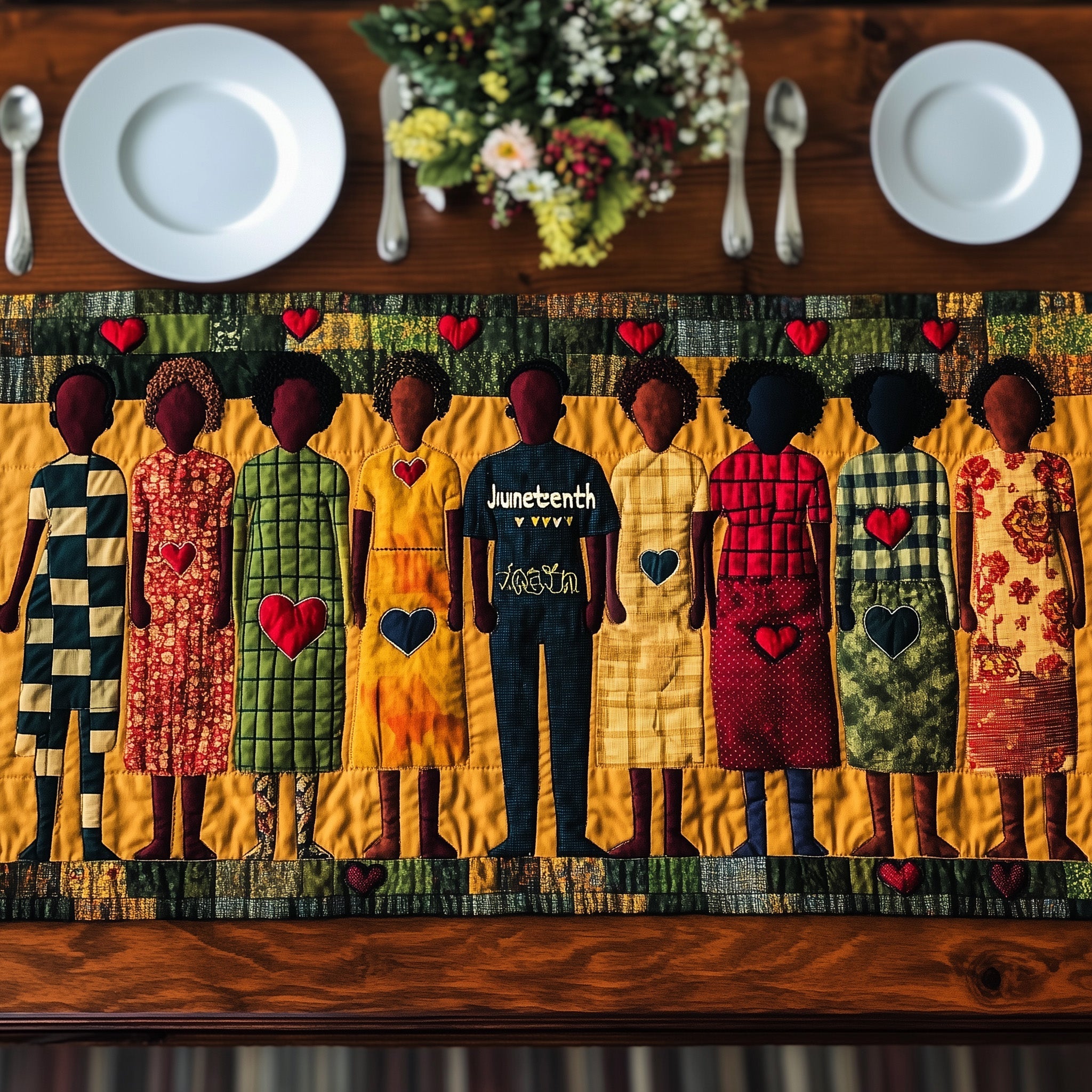 Melanin Majesty Quilted Table Runner Dining Room Table Decor Ideas Melanin Black Women Gift Ideas