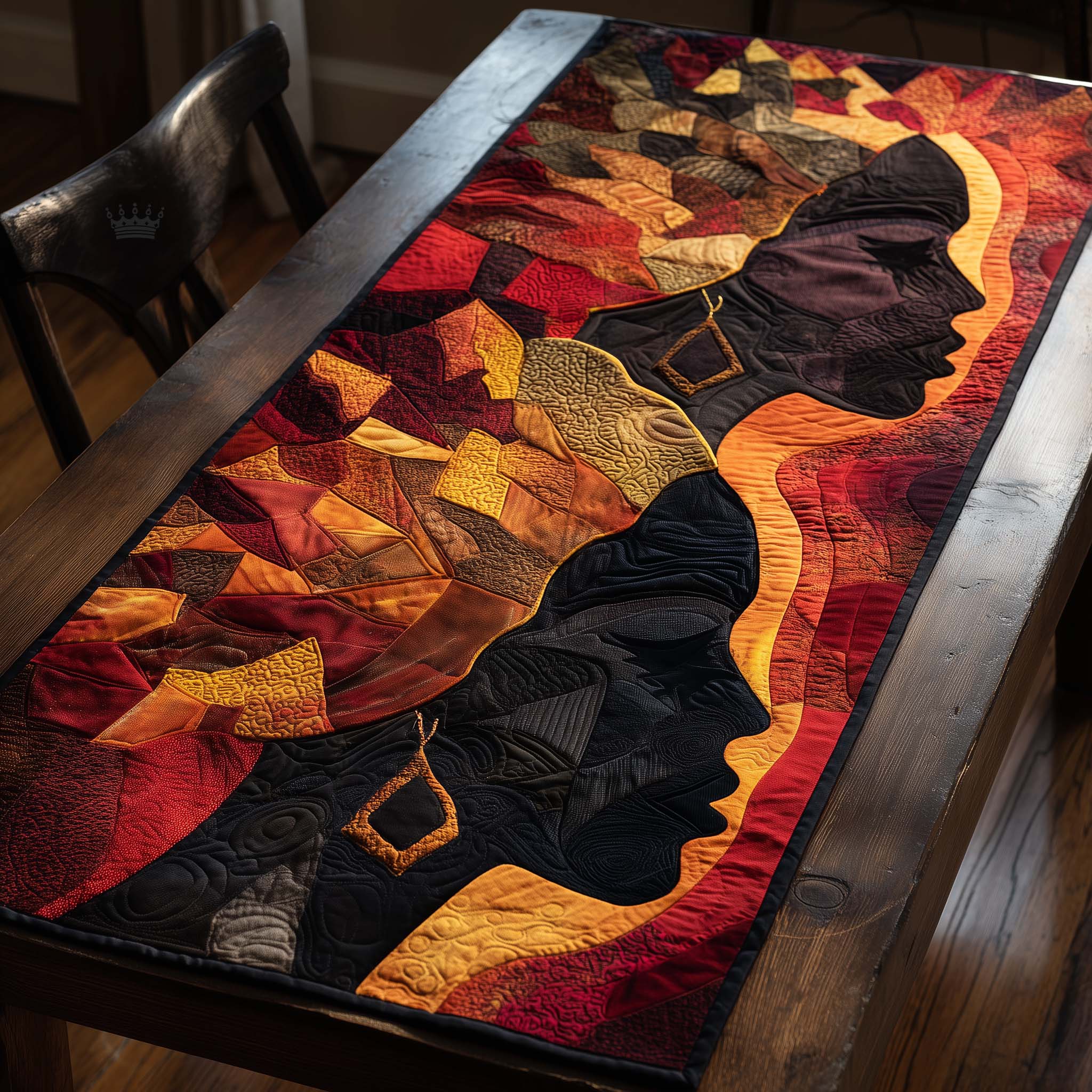 Melanin Queens Quilted Table Runner Dining Room Decor Ideas African American Gifts For Her