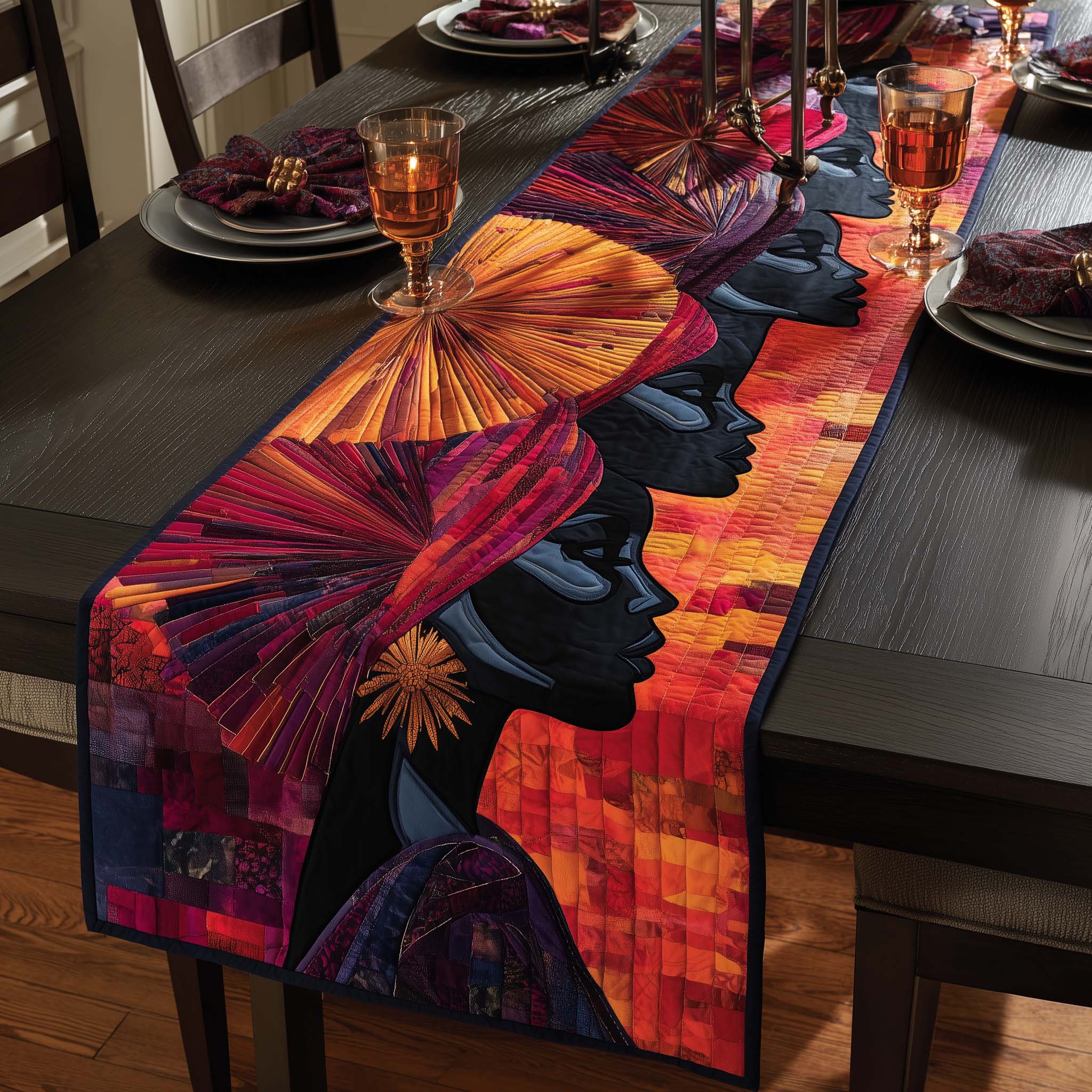 Melanin Queens Quilted Table Runner Dining Room Table Decor Ideas Melanin African American Gifts Stuff