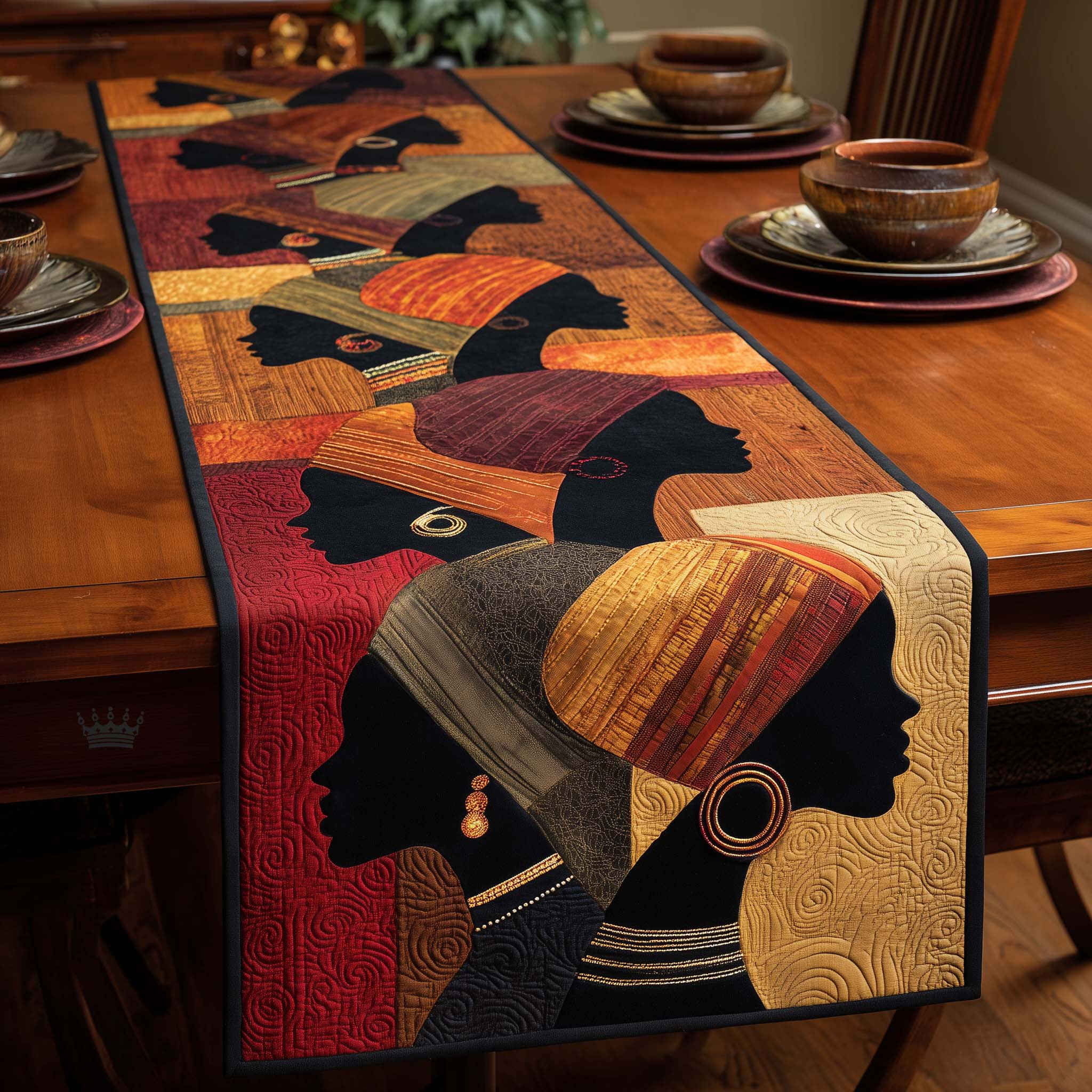 Melanin Queens Quilted Table Runner Dinner Table Decor Melanin African American Gifts