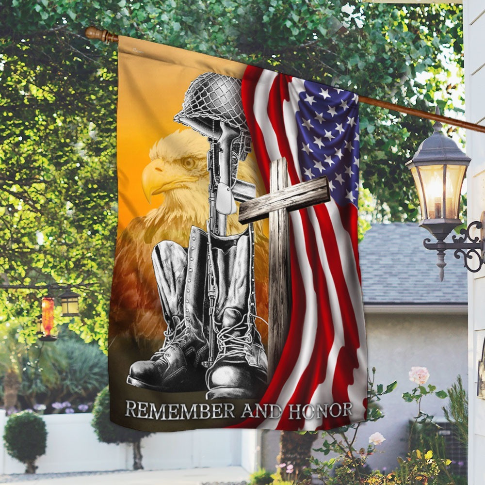 Memorial Day Flag Remember And Honor Flag RED Friday Outdoor Decor Gifts For Veteran