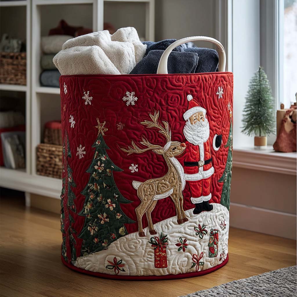 Merry Crown Quilted Laundry Basket Clothes Basket Christmas Gift Ideas For Wife