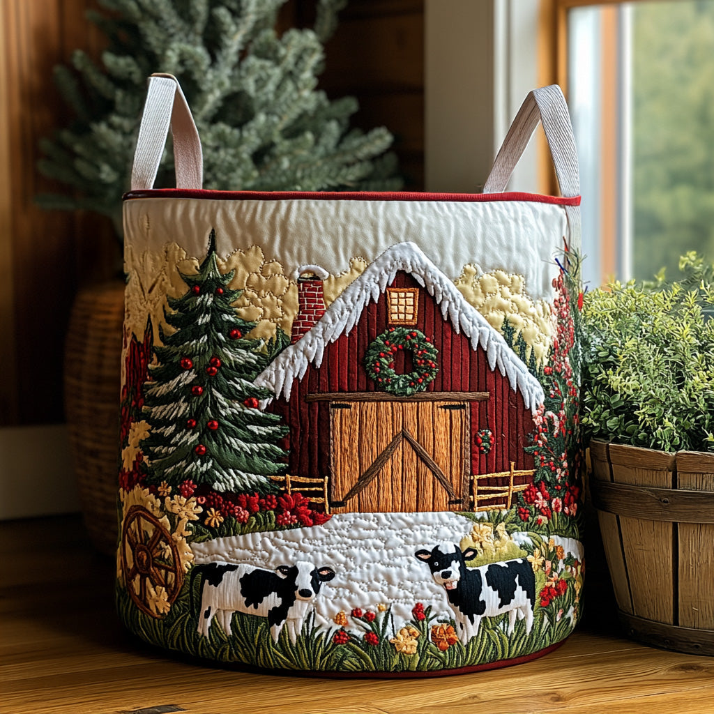 Merry Meadow Quilted Laundry Basket Home Decor Stores Gifts To Give Mother In Law For Christmas
