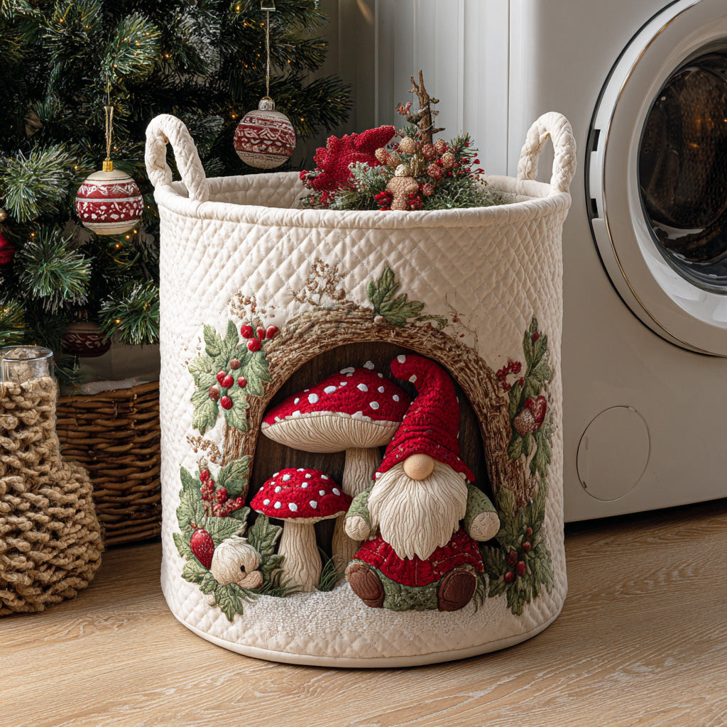 Merry Mushroom Hollow Quilted Laundry Basket Laundry Decor Ideas Christmas Present Ideas