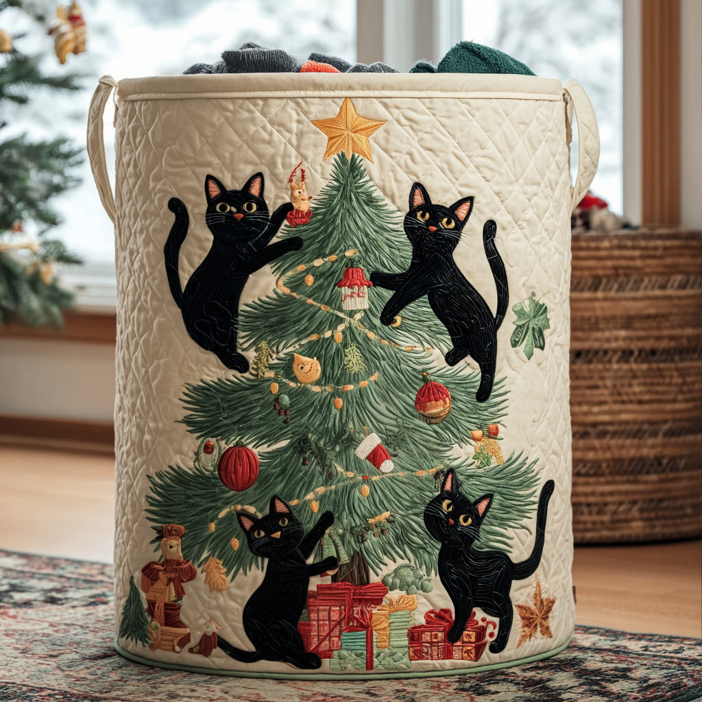 Merry Paws Quilted Laundry Basket Rustic Laundry Hamper Christmas Ideas For Grandma