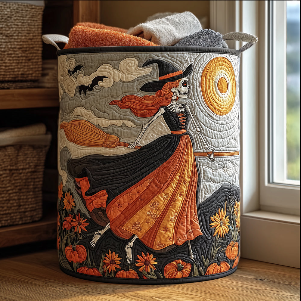 Midnight Crone Quilted Laundry Basket Good Laundry Baskets Halloween Gifts For Adults