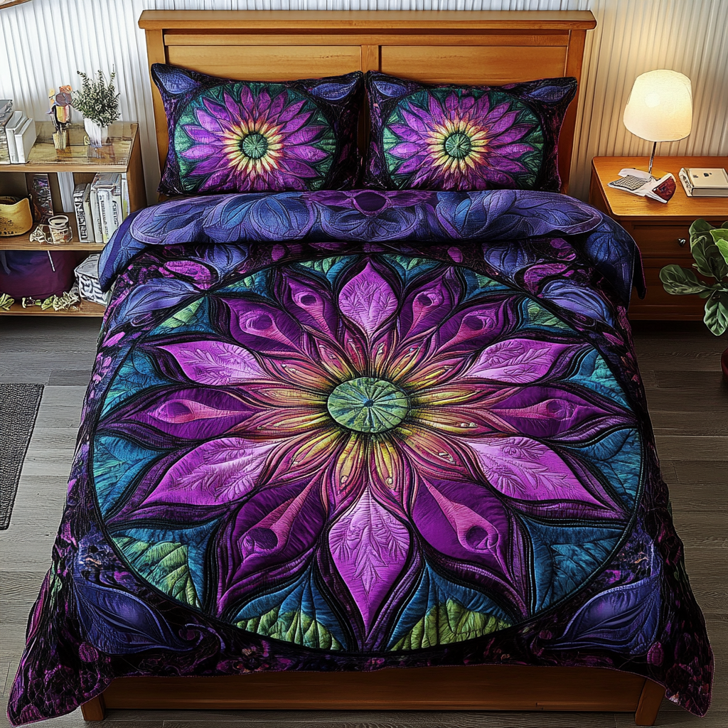 Midnight Floral Dream Quilted Bedding Set Best Bed Sheet Set Gift Ideas For Mother In Law