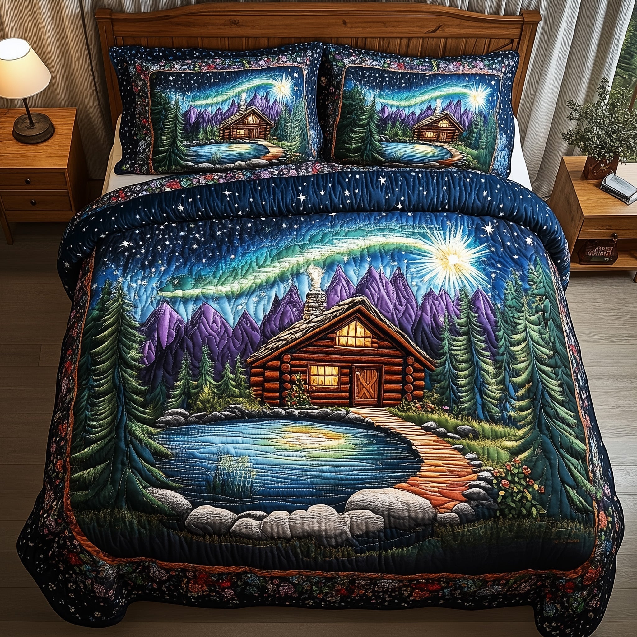 Midnight Forest Quilted Bedding Set Best King Bedding Sets Best Father's Day Gifts For Dad