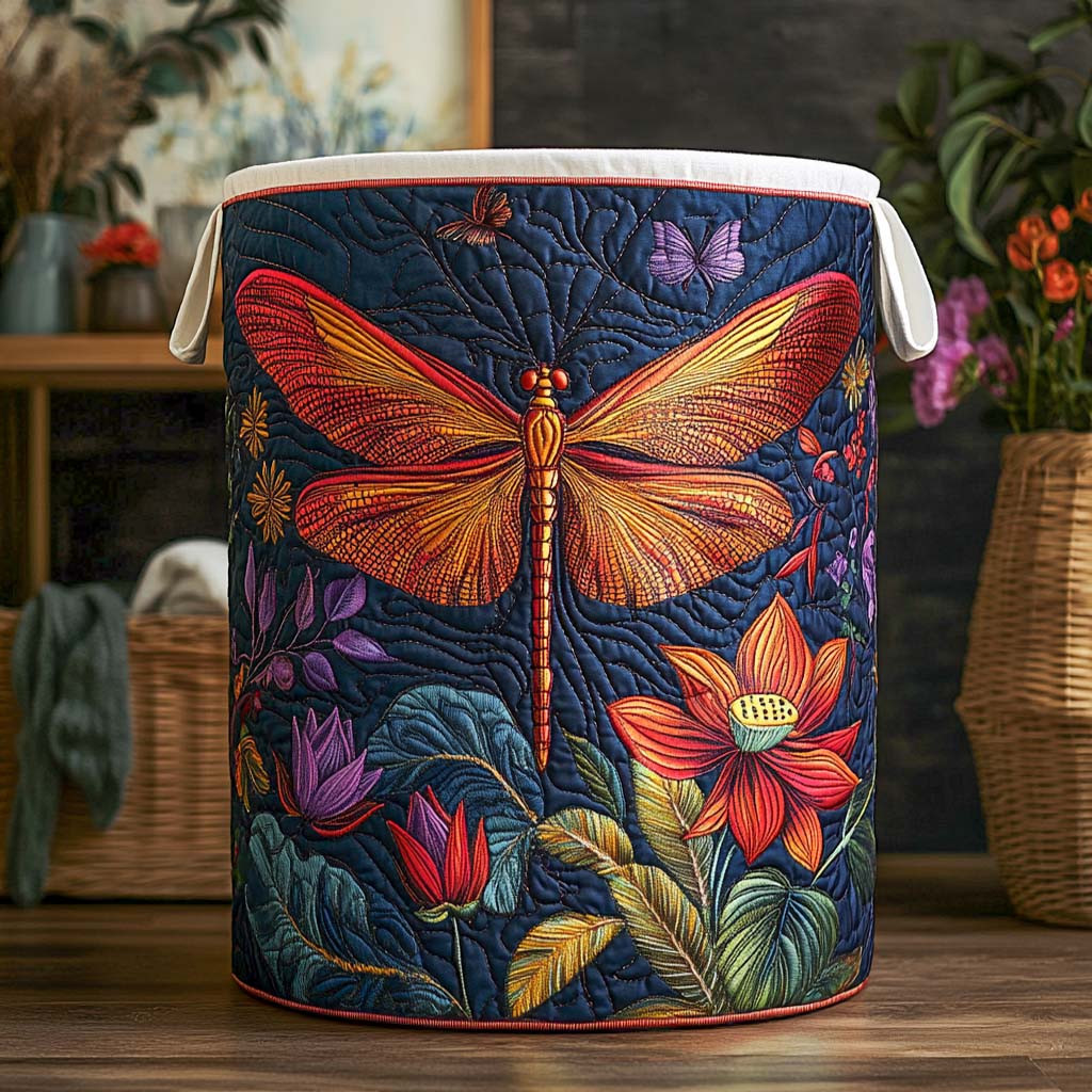 Midnight Garden Dragonfly Quilted Laundry Basket The Laundry Basket Best Dragonfly Christmas Gifts