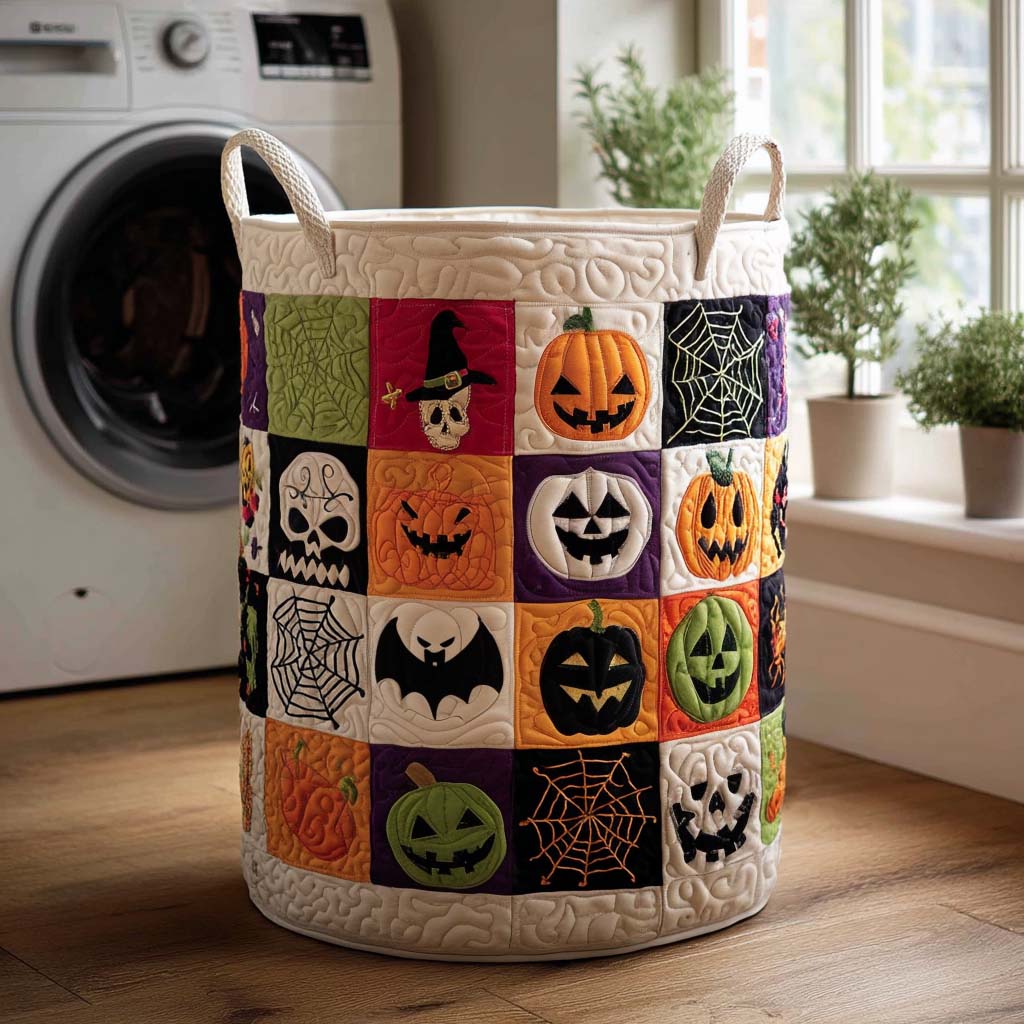 Midnight Howl Quilted Laundry Basket Best Dirty Clothes Hamper Halloween Birthday Gifts