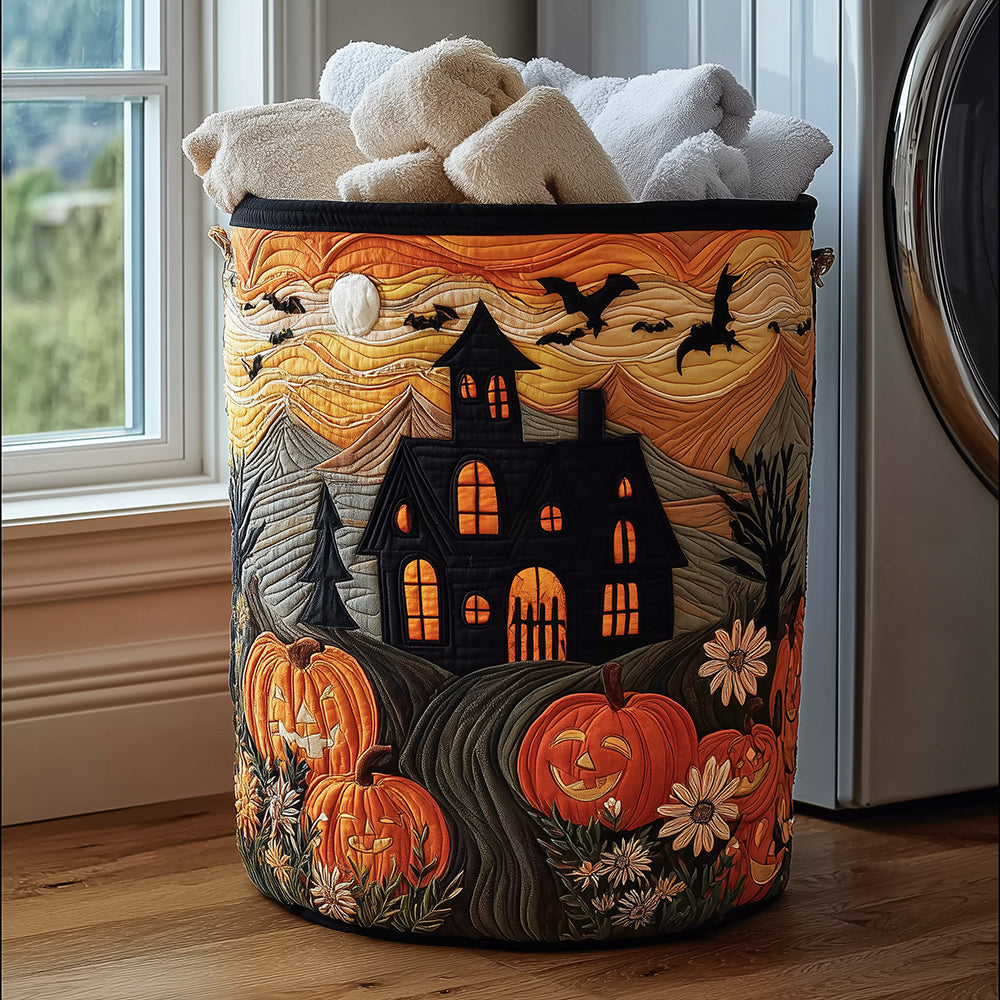 Midnight Magic Quilted Laundry Basket Hamper Basket Halloween Gift Ideas For Adults