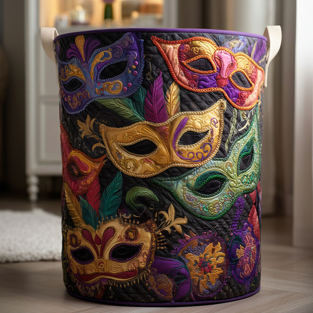 Midnight Masquerade Whiskers Quilted Laundry Basket Best Looking Laundry Hampers House Warming Present