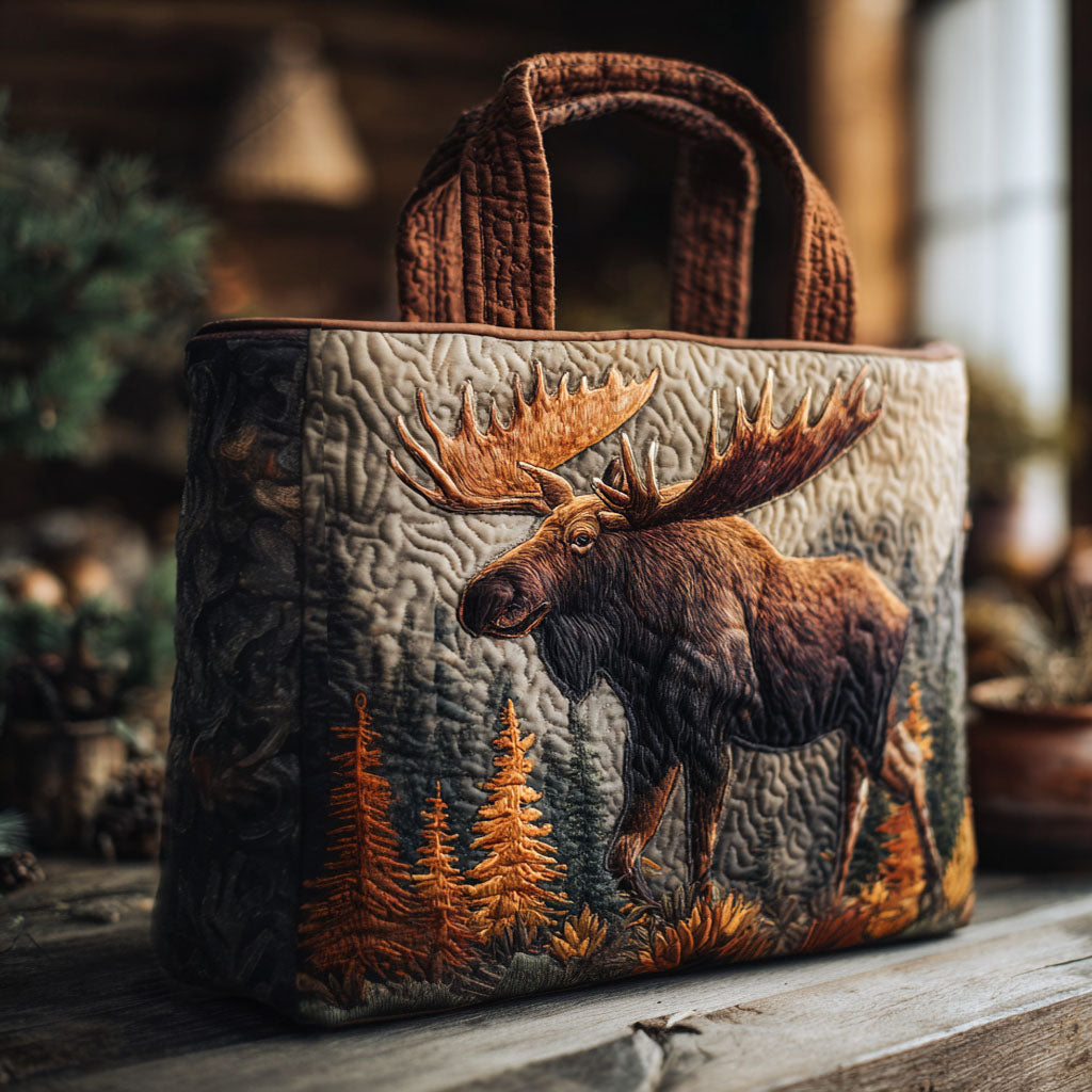 Midnight Moose Quilted Tote Bag Most Popular Shoulder Bags Ideas For Mother' Day Gifts
