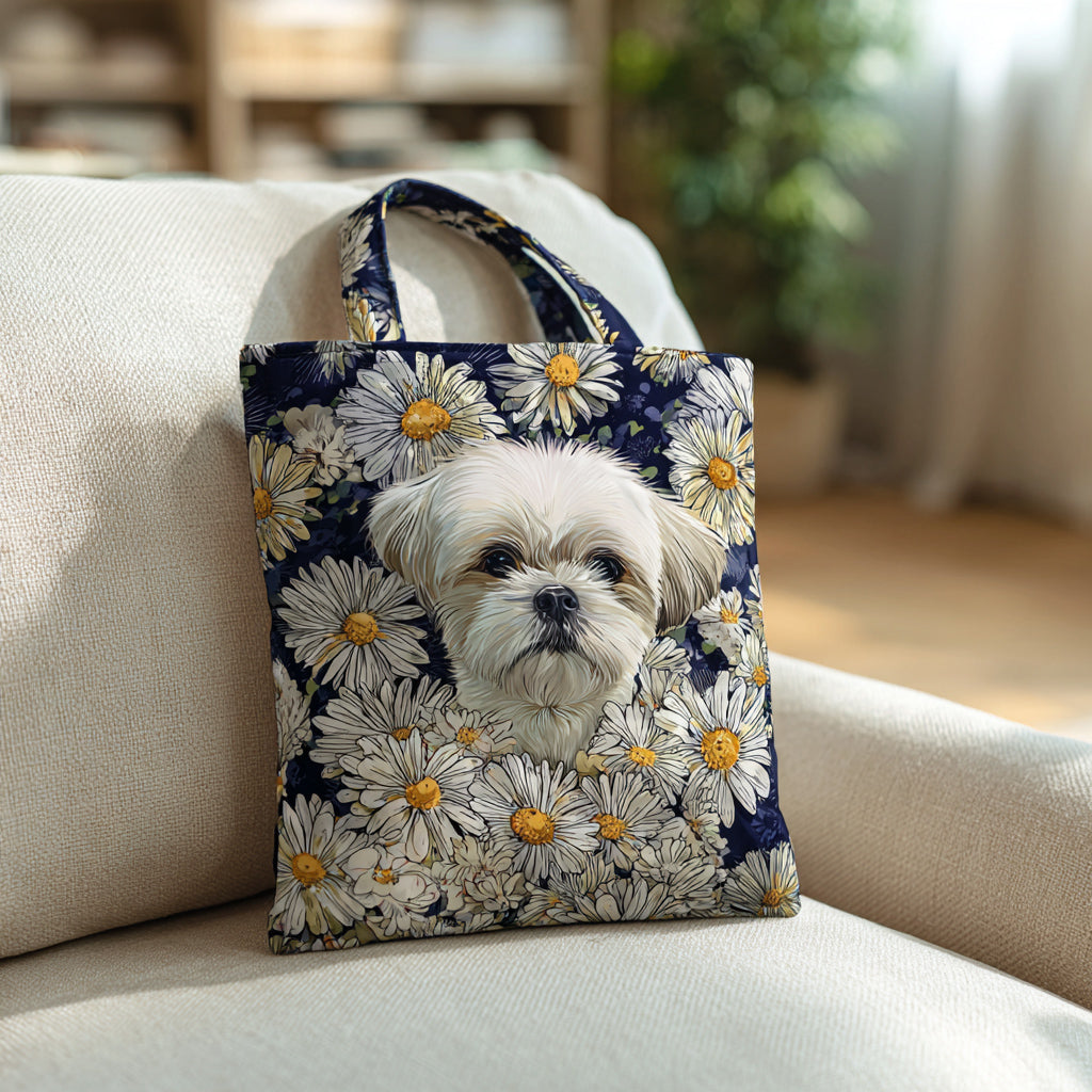 Midnight Shih Tzu Quilted Tote Bag Popular Designer Totes Awesome Mother's Day Gifts