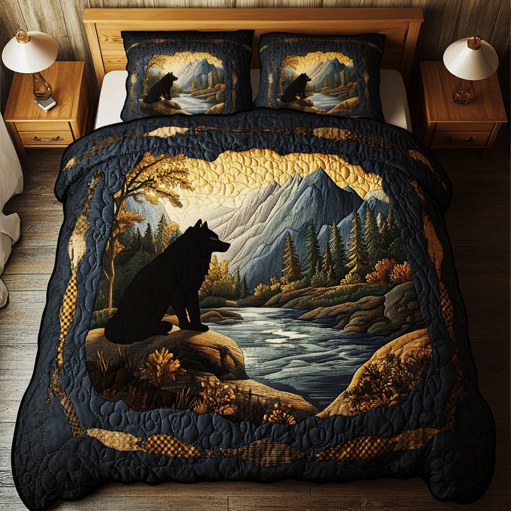 Midnight Wilderness Quilted Bedding Set Best King Bedding Sets Last Minute Father'sDay Gifts