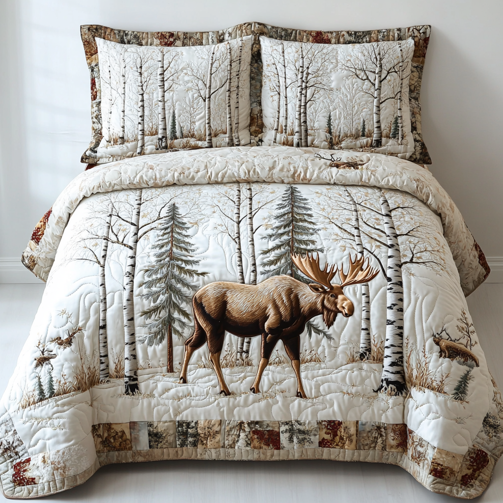 Mighty Moose Quilted Bedding Set Bedroom Decor Ideas Best Father's Day Gifts For Husband